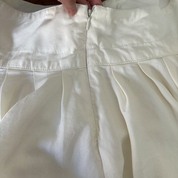 Free People Bubble Hem Pleated Flouncy Mini Skirt Minimalist Off White 8 - Picture 4 of 7